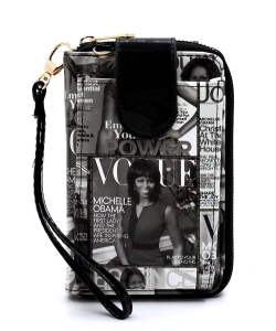 Magazine Cover Collage Phone case & Wallet OA072 GRAY/BLACK